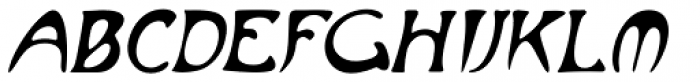 Alphonse Nouveau Oblique Font LOWERCASE