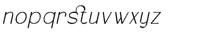 Alsty Zalet Italic Font LOWERCASE