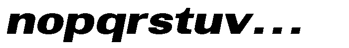 Altavion Black Expanded Italic Font LOWERCASE
