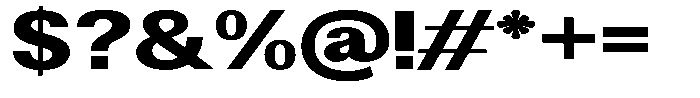 Altavion Black Expanded Font OTHER CHARS