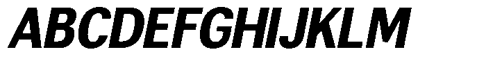 Altavion Black Semi Condensed Italic Font UPPERCASE