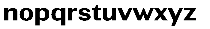 Altavion Bold Semi Expanded Font LOWERCASE