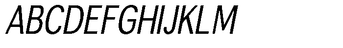Altavion Condensed Italic Font UPPERCASE
