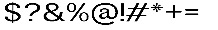 Altavion Expanded Font OTHER CHARS