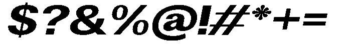 Altavion Extra Bold Exp Italic Font OTHER CHARS