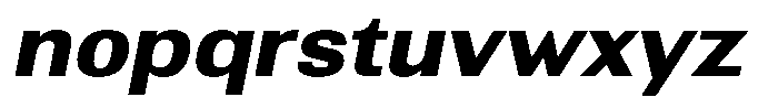 Altavion Extra Bold Sem Exp Italic Font LOWERCASE