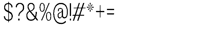 Altavion Extra Light Condensed Font OTHER CHARS