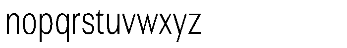 Altavion Extra Light Condensed Font LOWERCASE