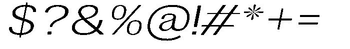 Altavion Extra Light Exp Italic Font OTHER CHARS
