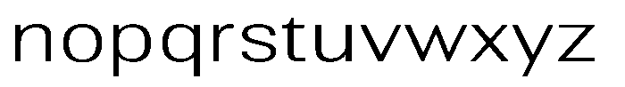Altavion Extra Light Expanded Font LOWERCASE
