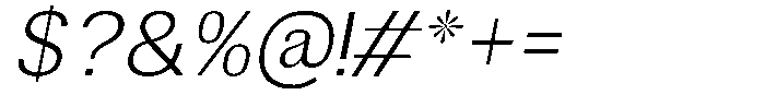 Altavion Extra Light Italic Font OTHER CHARS