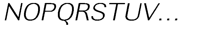 Altavion Extra Light Sem Exp Italic Font UPPERCASE