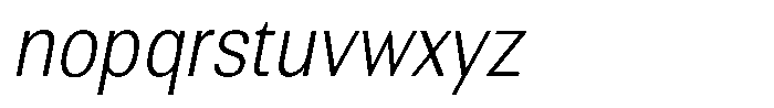 Altavion Extra Light Semi Condensed Italic Font LOWERCASE