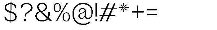Altavion Extra Light Font OTHER CHARS