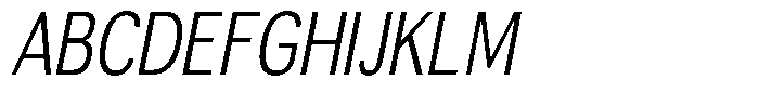 Altavion Light Condensed Italic Font UPPERCASE