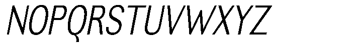 Altavion Light Condensed Italic Font UPPERCASE