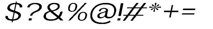 Altavion Light Expanded Italic Font OTHER CHARS