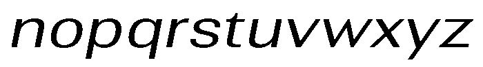 Altavion Light Expanded Italic Font LOWERCASE