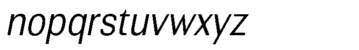Altavion Light Semi Condensed Italic Font LOWERCASE