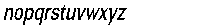 Altavion Medium Condensed Italic Font LOWERCASE