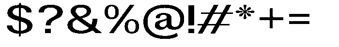 Altavion Medium Expanded Font OTHER CHARS