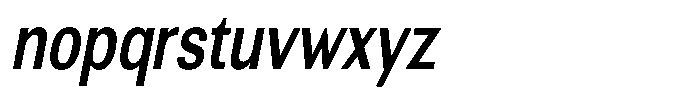 Altavion Sem Bold Condensed Italic Font LOWERCASE