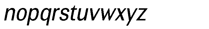 Altavion Semi Condensed Italic Font LOWERCASE