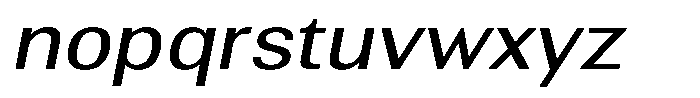 Altavion Semi Expanded Italic Font LOWERCASE