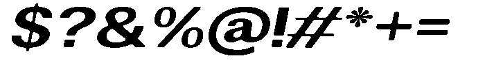 Altavion Soft Bold Exp Italic Font OTHER CHARS