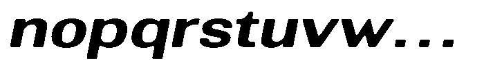 Altavion Soft Bold Exp Italic Font LOWERCASE