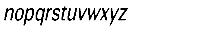 Altavion Soft Condensed Italic Font LOWERCASE
