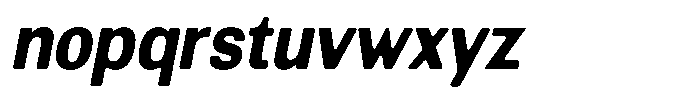 Altavion Soft Extra Bold Sem Condensed Italic Font LOWERCASE