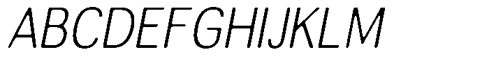 Altavion Soft Extra Light Sem Condensed Italic Font UPPERCASE