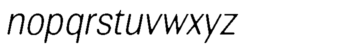 Altavion Soft Extra Light Sem Condensed Italic Font LOWERCASE