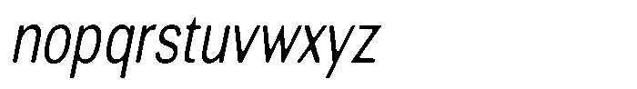 Altavion Soft Light Condensed Italic Font LOWERCASE