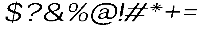 Altavion Soft Light Exp Italic Font OTHER CHARS