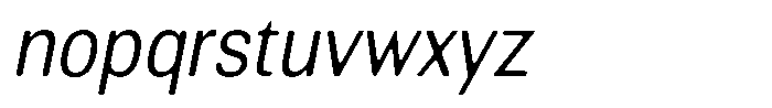 Altavion Soft Light Sem Condensed Italic Font LOWERCASE