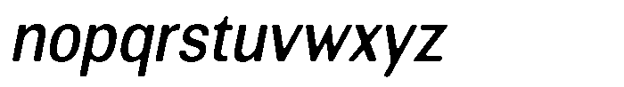 Altavion Soft Medium Sem Condensed Italic Font LOWERCASE