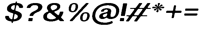Altavion Soft Sem Bold Exp Italic Font OTHER CHARS