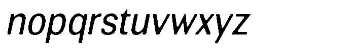 Altavion Soft Sem Condensed Italic Font LOWERCASE