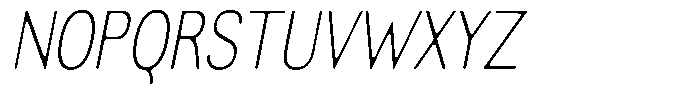 Altavion Soft Thin Condensed Italic Font UPPERCASE