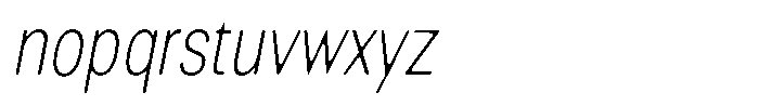 Altavion Soft Thin Condensed Italic Font LOWERCASE