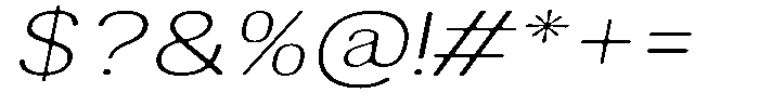 Altavion Soft Thin Exp Italic Font OTHER CHARS