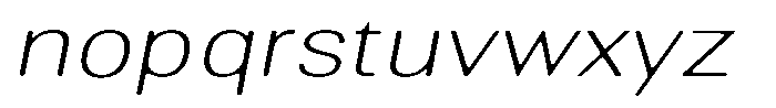 Altavion Soft Thin Exp Italic Font LOWERCASE