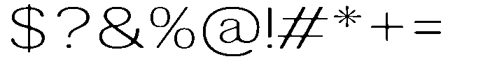 Altavion Soft Thin Expanded Font OTHER CHARS