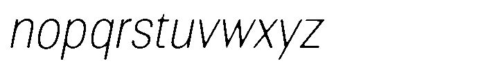 Altavion Soft Thin Sem Condensed Italic Font LOWERCASE