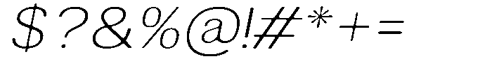 Altavion Soft Thin Sem Exp Italic Font OTHER CHARS