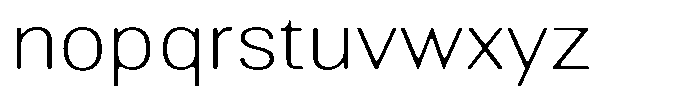 Altavion Soft Thin Semi Expanded Font LOWERCASE