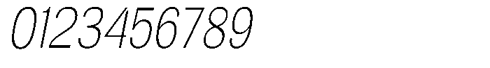 Altavion Thin Condensed Italic Font OTHER CHARS
