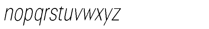 Altavion Thin Condensed Italic Font LOWERCASE